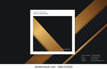Modern abstract background with post template concept