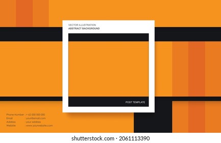 Modern abstract background with post template concept