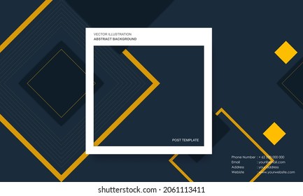 Modern abstract background with post template concept