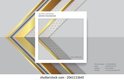Modern abstract background with post template concept