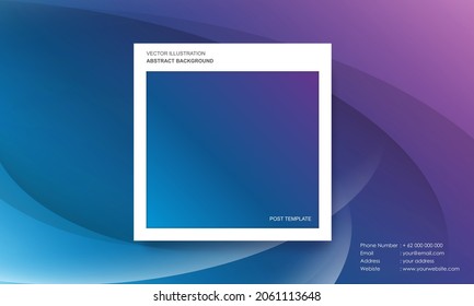 Modern abstract background with post template concept
