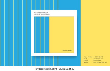 Modern abstract background with post template concept