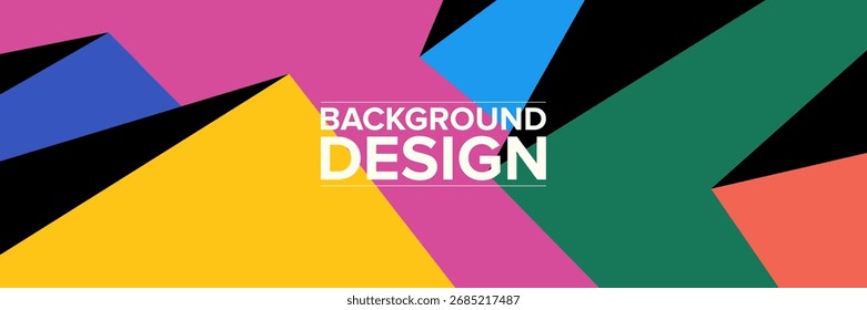 Modern abstract background for presentation design, dynamic shapes composition. Vector illustration