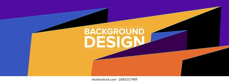 Modern abstract background for presentation design, dynamic shapes composition. Vector illustration