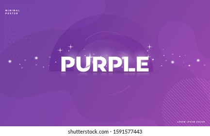 Modern abstract background with a purple concept, Purple banner template with a glowing light effect