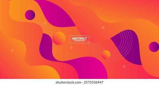 Modern abstract background with purple and orange wave design. Vector Eps10