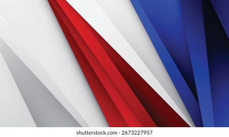Fondo abstracto moderno rojo, azul y plata gradiente Plantilla de Vector colorido