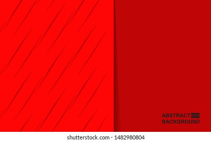 Modern abstract background with red paper art texture style. Vector design template, for use element cover, banner, card, advertising