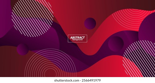 Modern abstract background with red and purple wave design. Vector Eps10