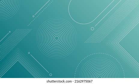 Fondo abstracto moderno con elementos de Memphis retro y color gradiente verde claro