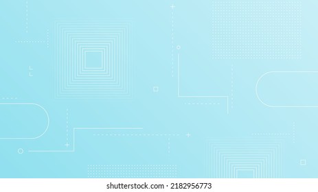 Modern Abstract Background with Retro Memphis Elements and Gradient Light Blue Color Color