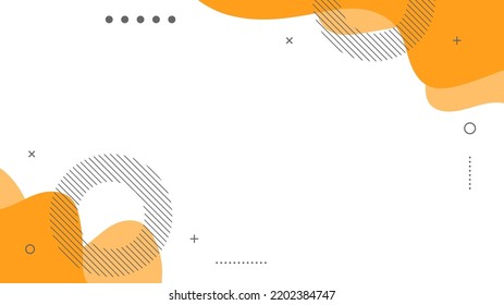 Modern Abstract Background with Retro Memphis and Soft White Orange Pastel Color