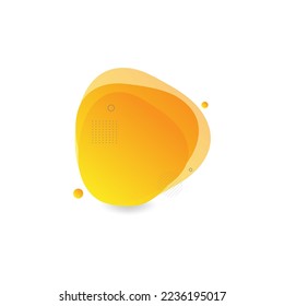 Moderner abstrakter Hintergrund mit Retro-Memphis-Symbol und flüssiger, lebhafter Orangenfarbe