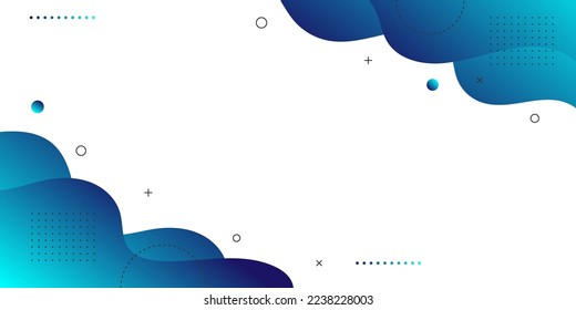 Fondo abstracto moderno con colores de gradiente azul vibrante Retro Memphis