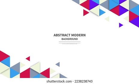 Modern Abstract Background with Retro Memphis Low Poly Triangle Soft Pastel Color