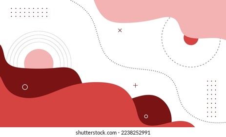 Fondo abstracto moderno con Memphis retro y colores pasteles ondulados