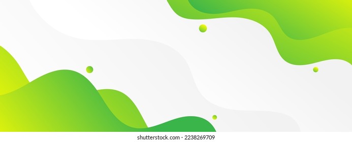 Modern Abstract Background with Retro Memphis Element and Fluid Liquid Vibrant Yellow Green Gradient Color