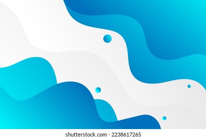 Fondo abstracto moderno con elemento Retro Memphis y color de gradiente azul vibrante líquido fluido