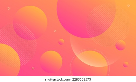 Moderne abstrakte Hintergründe, Retro-Memphis und orange rote Farbverlauf-Farbe