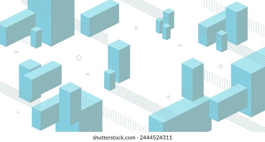 Fondo Abstractas moderno con Elementos Retro Memphis y color pastel blanco azul