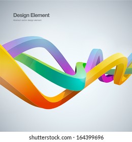 Modern Abstract Background Ribbon Style Vector Illustration. Can Be Used For Workflow Layout, Banner, Wallpaper, Web Design.