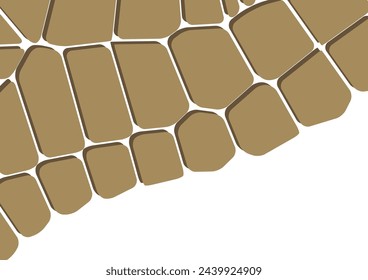 Modern abstract background with rounded isolated geometric shapes. Vector illustration
