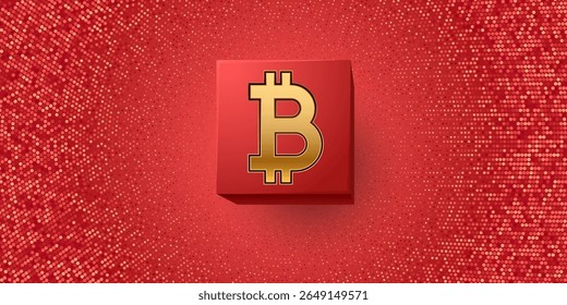 Um fundo abstrato moderno para a venda de criptomoedas. Ilustração para negócios e finanças.