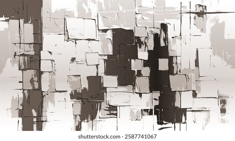 Modern abstract background, sepia color paint, blending textured forms with bold paint strokes, offering a timeless perspective on rich contrast painting
