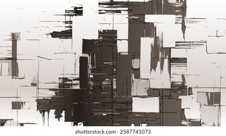 Modern abstract background, sepia color paint, blending textured forms with bold paint strokes, offering a timeless perspective on fine art painting
