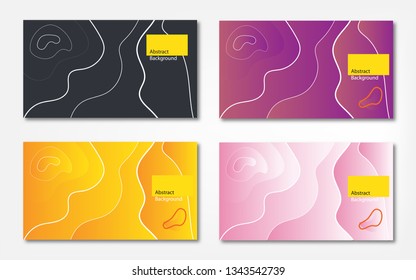 modern abstract background set