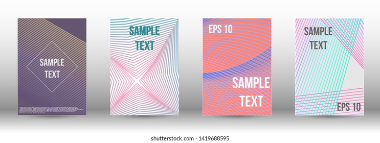 Modern abstract background.  A set of modern abstract covers. Artistic covers design.  Creative backgrounds from abstract lines to create a fashionable abstract cover, banner, poster, booklet.
