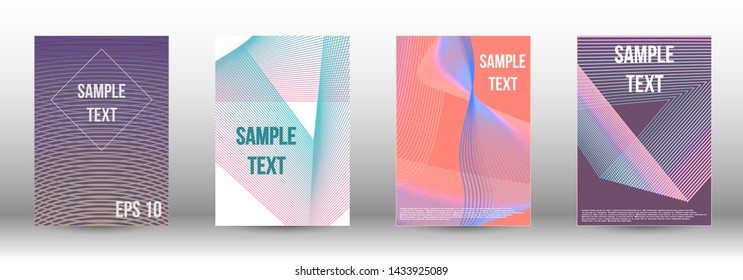 Modern abstract background.  A set of modern abstract covers. Artistic covers design.  Creative backgrounds from abstract lines to create a fashionable abstract cover, banner, poster, booklet.