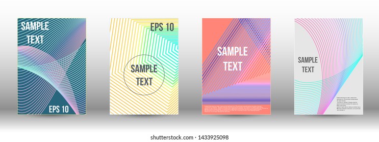 Modern abstract background.  A set of modern abstract covers. Artistic covers design.  Creative backgrounds from abstract lines to create a fashionable abstract cover, banner, poster, booklet.