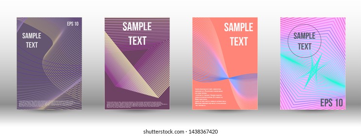 Modern abstract background.  A set of modern abstract covers. Artistic covers design.  Creative backgrounds from abstract lines to create a fashionable abstract cover, banner, poster, booklet.