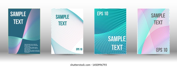 Modern abstract background.  A set of modern abstract covers. Artistic covers design.  Future futuristic template with abstract current forms for banner design, poster, booklet, report, magazine. 