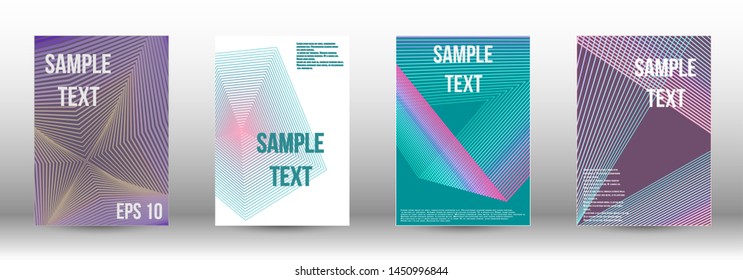 Modern abstract background.  A set of modern abstract covers. Artistic covers design.  Creative backgrounds from abstract lines to create a fashionable abstract cover, banner, poster, booklet.