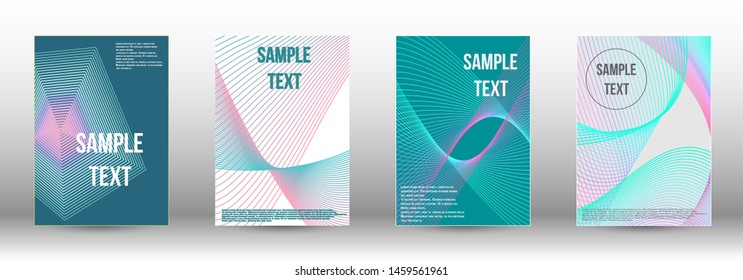 Modern abstract background.  A set of modern abstract covers. Artistic covers design.  Creative backgrounds from abstract lines to create a fashionable abstract cover, banner, poster, booklet.