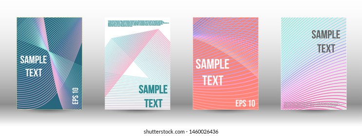 Modern abstract background.  A set of modern abstract covers. Artistic covers design.  Future futuristic template with abstract current forms for banner design, poster, booklet, report, magazine. 