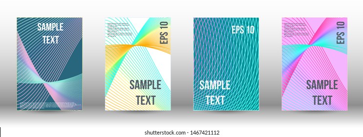 Modern abstract background.  A set of modern abstract covers. Artistic covers design.  Creative fluid backgrounds from current forms to design a fashionable abstract cover, banner, poster, booklet. 