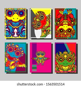Modern abstract background. A set of modern abstract covers. Creative popart triangle element vector. Geometric booklet cover template design.