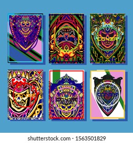 Modern abstract background. A set of modern abstract covers. Creative popart triangle element vector. Geometric booklet cover template design.