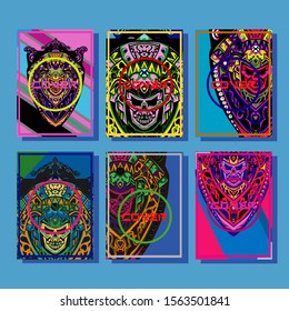 Modern abstract background. A set of modern abstract covers. Creative popart triangle element vector. Geometric booklet cover template design.
