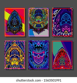 Modern abstract background. A set of modern abstract covers. Creative popart triangle element vector. Geometric booklet cover template design.