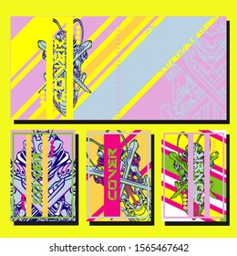 Modern abstract background. A set of modern abstract covers. Creative popart triangle element vector. Geometric booklet cover template design.