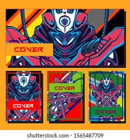 Modern abstract background. A set of modern abstract covers. Creative popart triangle element vector. Geometric booklet cover template design.