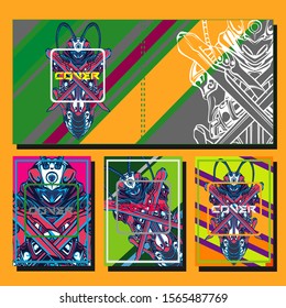 Modern abstract background. A set of modern abstract covers. Creative popart triangle element vector. Geometric booklet cover template design.
