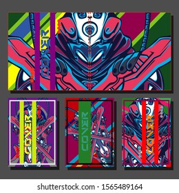 Modern abstract background. A set of modern abstract covers. Creative popart triangle element vector. Geometric booklet cover template design.