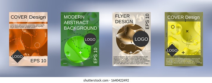 Modern abstract background. A set of modern abstract covers. Trendy creative vector cosmic gradient. Smooth banner template.