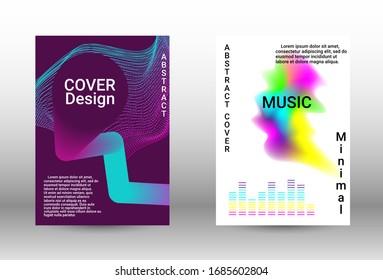 Modern abstract background.  A set of modern abstract covers. Musical covers your design, great design for any purposes.  Concept business vector.