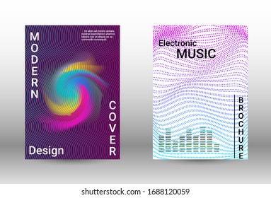 Modern abstract background.  A set of modern abstract covers. Musical covers your design, great design for any purposes.  Concept business vector.
